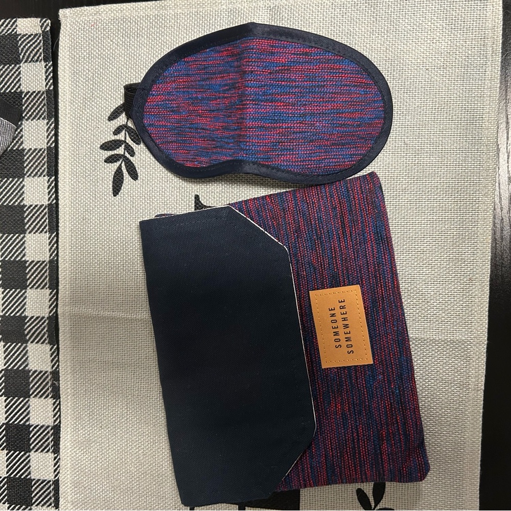 Delta Artisan Collection Navy and Pink Travel Accessory Set by Someone Somewhere